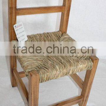 Haixin HX12-370 Natural Ladder Back Wood Stool