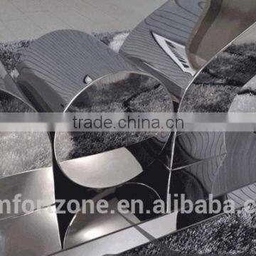 A8035 Modern Design Clear Glass Top Dinning Table With Stainless Steel Feet photo-2