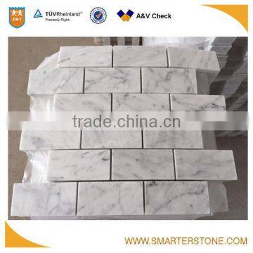 Triangle Marble Mosaic Irregular Mosaic Carrara White Tile photo-4