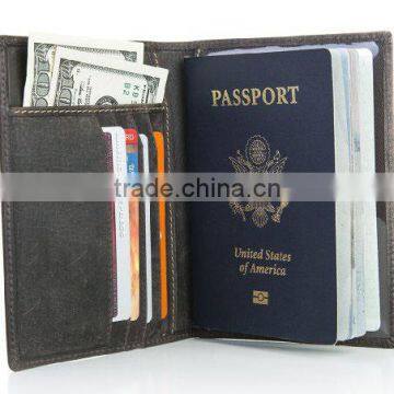 RFID blocking id card holder travel leather passport holder