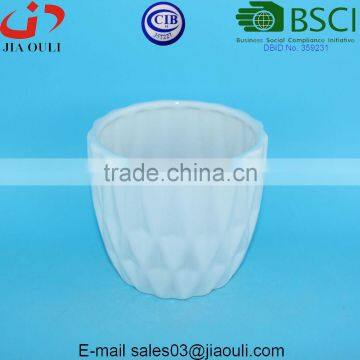 Best Sales Glazed White Ceramic Flower Pots Origami Pot photo-3