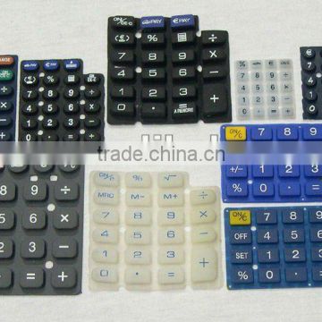 Silicone keypads for calculator rubber keypad for computing counter