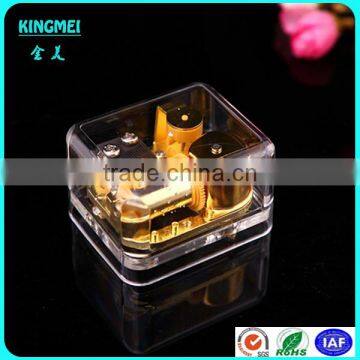 High Grade Handicrafts Clear Round Crystal Music Box for Wedding Gift photo-3