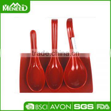 13.5*5.2cm, 30g Two Tone Red and Black Color Hotel Melamine Table Spoon