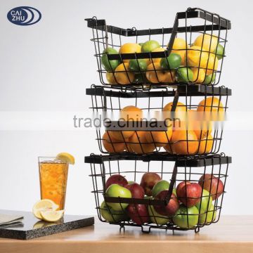 Wholesale high-capacity Durable Iron Wire Fruit/cloth Basket