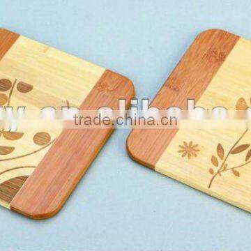 SQUARE WOODEN/BAMBOO bowl plate dish PADS With a pattern