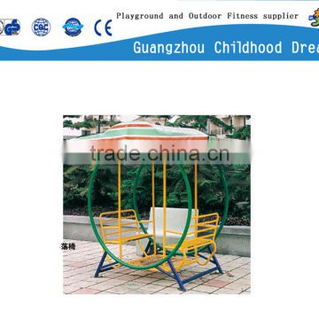 HC-14206 Metal outdoor round swing with roof