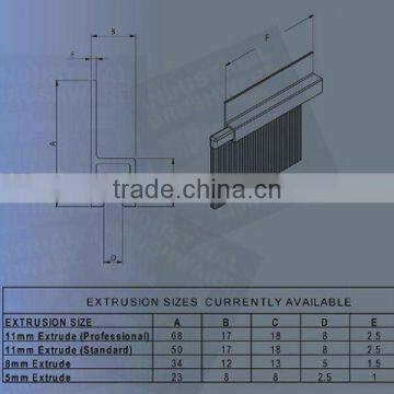 aluminum holder strip brush