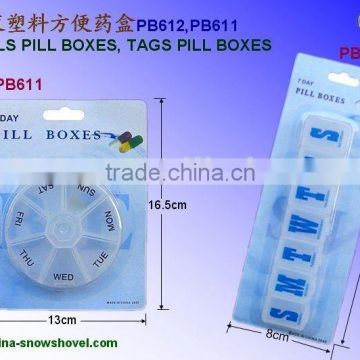 one week original plastic pill box(PB611/PB612)