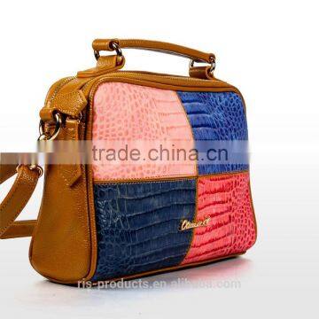 2016 Fashionable Colorblock Chic Crossbody Bag PU Leather Ladies Handbag photo-3