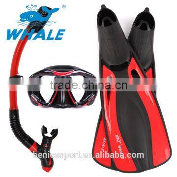 10%OFF Panoramic Wide View Mask Dry Snorkel Fin Set photo-2