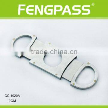 CC-1020A 9.0cm 2CR13 Stainless Steel Oval-Shaped Full Stainless Steel Cigar Cutter photo-2