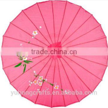Chinese Style Silk Parasol With Flower Painting photo-2