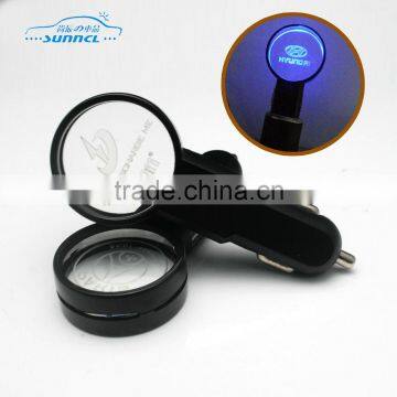 2.1A Crystal Customized LOGO Dual USB Car Charger with CE FC RoHS Certificate