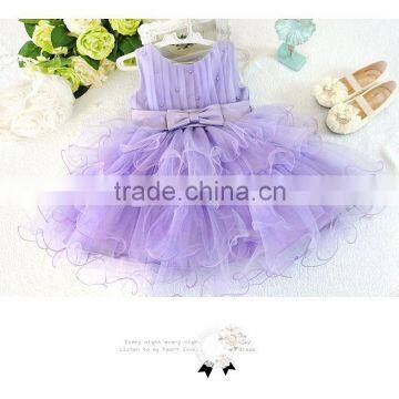 Retail Hot! 2015 Baby Girl Dress Lace Multi-layer Tulle Cute Princess Dress Bow Belt Fashion Vestido Meninas photo-4