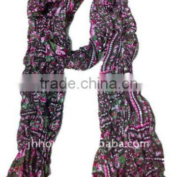 2014 fashion floral chiffon scarf