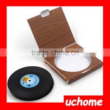 UCHOME 6pcs/ Set Novelty Vinyl Silicone Record Retro CD Type Drink Coasters Cup Mats photo-5