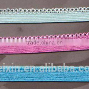 Custom high quality nylon picot elastic band for lingerie