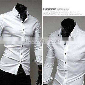 Man Fashion Formal Casual Long Sleeve Slim Fit Dress Shirts for Men MOQ 10PCS photo-3