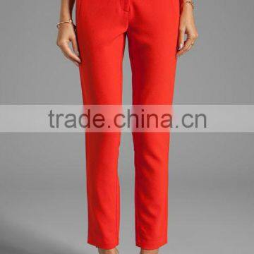 13TP001 Dark red long pants,latest fashion designs