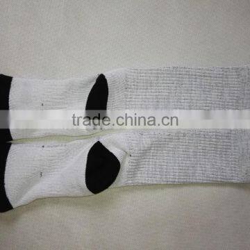 White 100 Polyester Sublimation Blank Wholesale Custom Print Socks photo-2