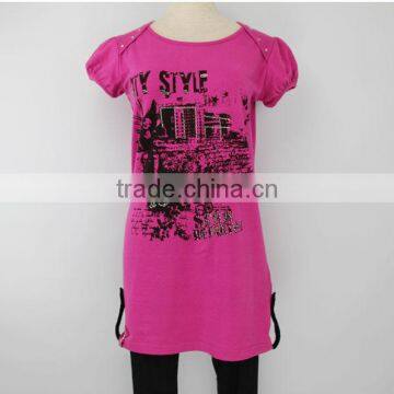 2016 new model lovely summer cheap custom woman extended t shirt