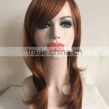 Women Brown Natrual Straight Wigs European Virgin Hair Wigs Lace Front Jewish Wigs photo-4