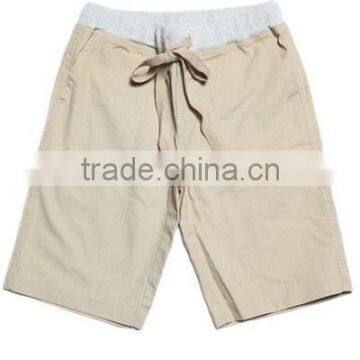 Top quality cotton summer boys woven shorts boys rib waist shorts elastic waist pants