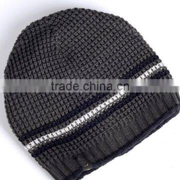 selling custom 100 acrylic knitting mens fashion knitted beanie