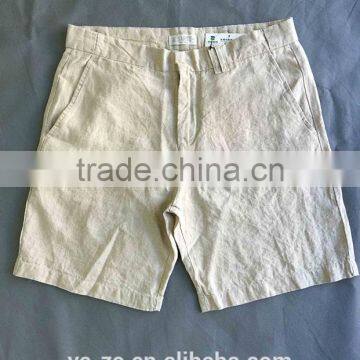 100% Linen Comfortable Men Beach Shorts