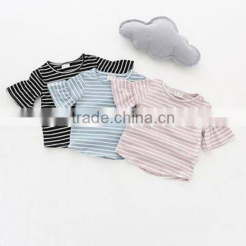 Girl Summer Vest Soft Cotton Pullover Shirts Children Stripes Top Clothes Wholesale photo-3