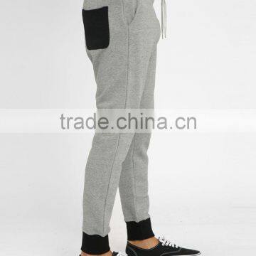 95% Cotton 5% Spandex Two Tones Loose Joggers photo-2