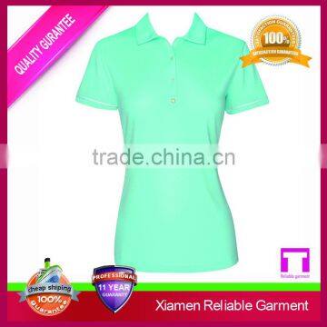 100% cotton plain blank ladies polo shirt, slim fit sport clothing wholesale manufacturers