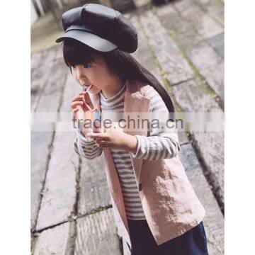 New 2017 Spring Autumn Kids Babys Solid Black Pink Vest Girls Boys Pure Vest photo-3