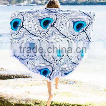 Cotton Velour Promotions Logos Australian The Beach People Roundie Towel With Tassel Fringe photo-2