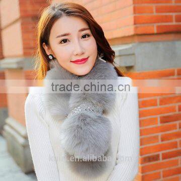 Brand Design Ladies Women Warm Faux Fur Fox Scarf Snood Scarf photo-5