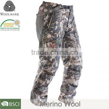 Man Camouflage Pants 100%Merino Wool, Camouflage Cargo Pants for Men photo-3