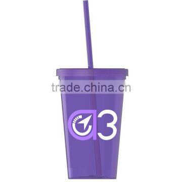 USA Made 20 oz Single Wall Tumbler With Straw And Lid - comes with your logo