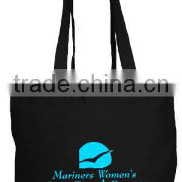 Best Selling Black Cotton Tote Bag - made from 10 oz cotton, measures 18" x 15" x 6" and comes with your logo