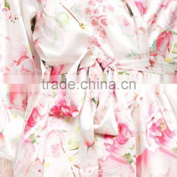 Relaxed Fit Long Sleeves Wrap Front With Detachable Belt Bath Robe photo-4