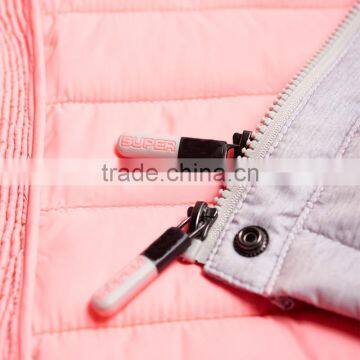 Women's Slim Double Zip Stay Warm Soft Quilted Hooded Winter Jackets photo-6