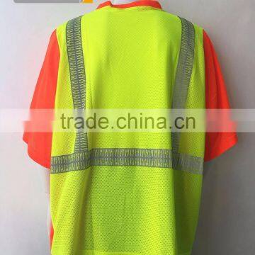 Contrast Short Sleeve V-neck Breathable Protective T-shirt photo-2