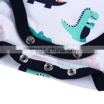 Wholesale Price Short Sleeve Summer Baby Bodysuit Baby Rompers Dinosaur Animal Pattern photo-3