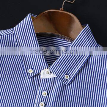 Latest Button Downs Stripe Short Sleeves Summer Cotton Men Shirts photo-2