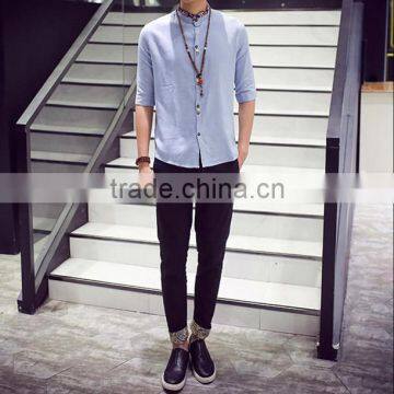 7 Minutes of Sleeve Shirt Linen Men With Short Sleeves photo-5