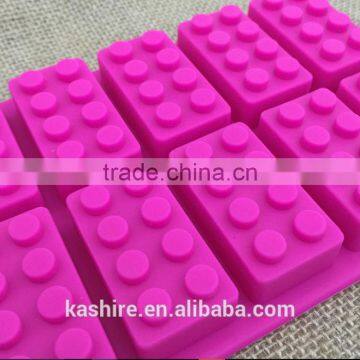 High Quantity Eco-friendly Safty Lego Blocks Shape Silicone Chocolate Mould,soap Mold,diy Cake Mould photo-3