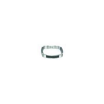 Hong Kong Stainless Steel Bracelet With Leather