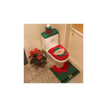 Christmas Elf toilet sets and decorative Christmas holiday supplies toilet adornment cartoon sitting