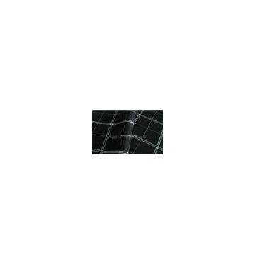 Plain Weave Black and White Plaid Yarn Dyed Rayon Fabric