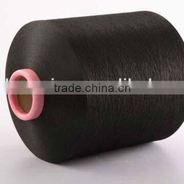 75D 100D 150D SD NIM Black dope dyed DTY polyester textured yarn FOR SOCKS KNITTING
